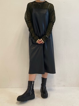 「アイテム（ワンピース/ドレス）」を使った、bleublanc_zozoさん（レディース）の秋コーディネート