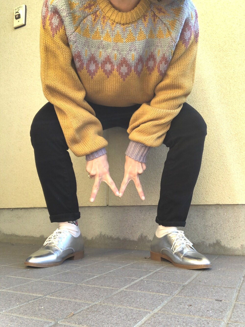 「冬コーデ、ニット、シンプルコーデ」｜「one after another NICE CLAUPのアイテム（ニット/セーター、その他）」を使った、もんかじさん（レディース・148cm）の冬コーディネートの1枚目の写真