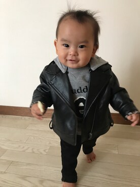 「Baddy Lee（バディリー）のアイテム」を使った、kyomamaさん（キッズ・80cm）の秋コーディネート