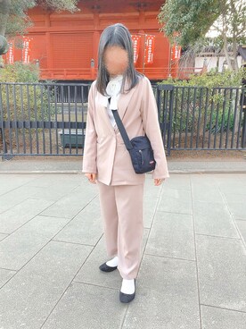 「WEGO（ウィゴー）のアイテム（フォーマルスーツ/小物）」を使った、ことみんさん（レディース・158cm）の冬コーディネート