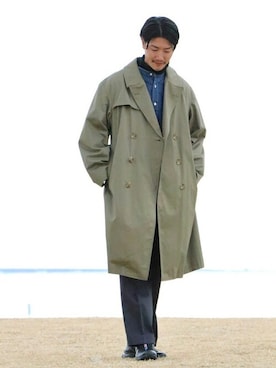 「デニムシャツ」｜「アイテム（その他アウター）」を使った、sassanさん（メンズ・182cm）の冬コーディネート