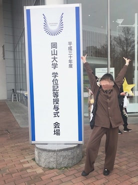 「アイテム（その他トップス、ブラウン系）」を使った、あさん（レディース・157cm）の春コーディネート