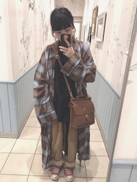 「COACH」｜「アイテム（その他アウター）」を使った、あさん（レディース・157cm）の秋コーディネート