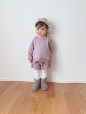 「アイテム（アンサンブル）」を使った、hina.さん（キッズ・90cm）の冬コーディネート