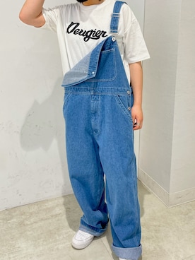 「SPINNS（スピンズ）のアイテム（サロペット/オーバーオール）」を使った、noaさん（レディース・162cm）の春コーディネート
