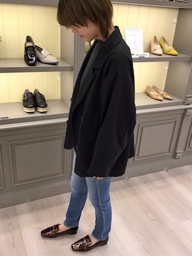 「WA ORiental TRaffic（ダブルエーオリエンタルトラフィック）の★ビットスクエアローファー★2114（ローファー）」を使った、kurashkiさん（レディース・163cm）の春コーディネート