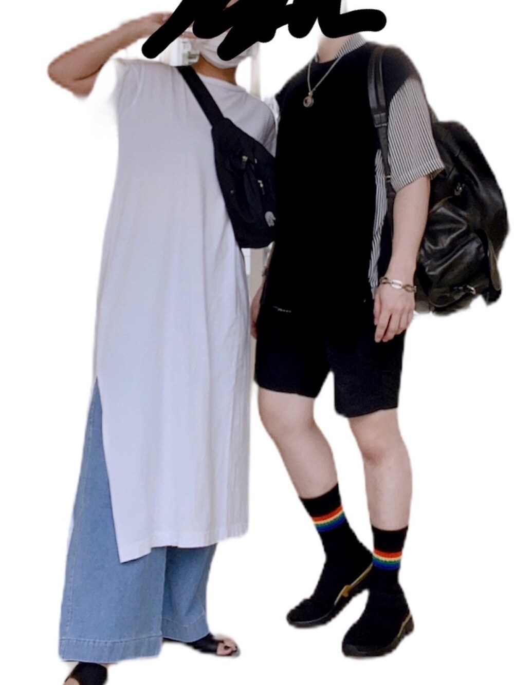 「友達、友達とご飯、親友」｜「ZARAのアイテム（シューズ、ブラック系）」を使った、DERさん（メンズ・160cm）の夏コーディネートの1枚目の写真