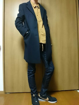 3つさん（メンズ・186cm）の冬コーディネート