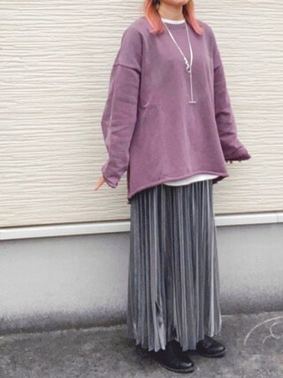 JEANASIS（ジーナシス）の「バックスリットZIPウラケプルオーバー
