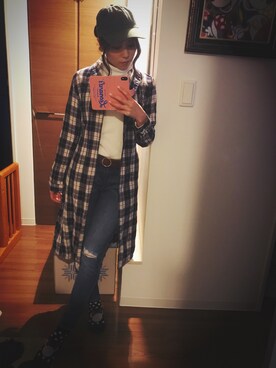 「FREE'S MART（フリーズマート）のアイテム（キャップ）」を使った、♡ Karin ♡さん（レディース・158cm）の冬コーディネート