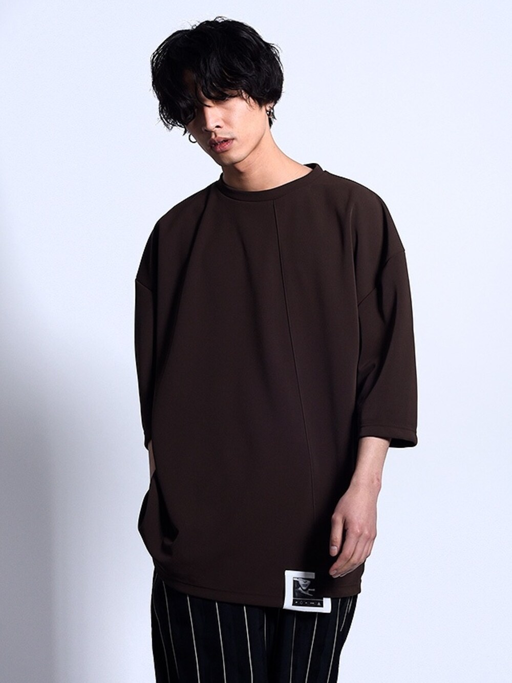 「MUZE、H＞FRACTAL、GYFT」｜「MUZE - IN-VALID BIG TEE (BROWN)（Tシャツ/カットソー、ブラウン系）」を使った、GYFT by H>FRACTALさん（レディース・175cm）の夏コーディネートの1枚目の写真