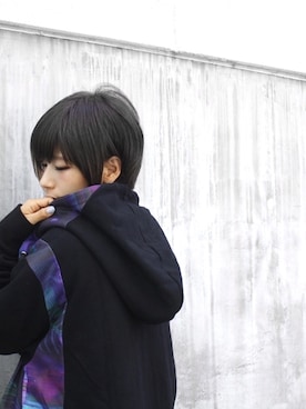「PARADOX（パラドックス）のアイテム（その他アウター）」を使った、GYFT by H>FRACTALさん（レディース・153cm）の秋コーディネート