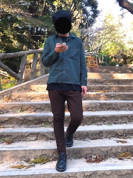 「秋のブラウンスタイル」｜「アイテム（アクセサリー）」を使った、nnnさん（メンズ・178cm）の秋コーディネート
