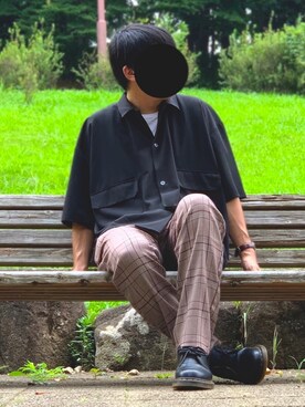 「revertical（リバーティカル）のアイテム（パンツ）」を使った、nnnさん（メンズ・178cm）の夏コーディネート