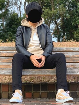 「チャイハネ（チャイハネ）のアイテム（リング）」を使った、nnnさん（メンズ・178cm）の冬コーディネート