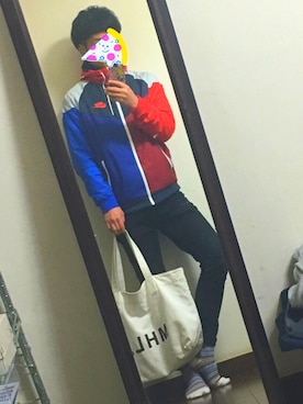 「MHL.」｜「アイテム（ナイロンジャケット）」を使った、Mさん（メンズ・168cm）の冬コーディネート