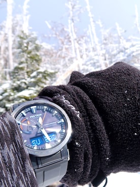 「PRO TREK(プロトレック)のアイテム」を使った、わっくー!さん(メンズ・170cm)の冬コーディネート