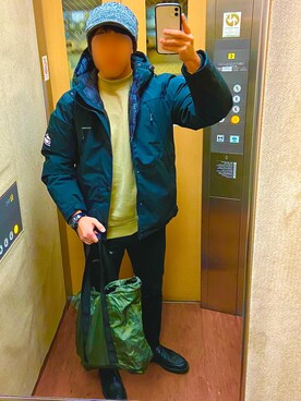 「CAMP7（キャンプセブン）のアイテム（ジャケット/アウター）」を使った、わっくー！さん（メンズ・170cm）の冬コーディネート
