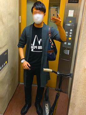 「コロナに負けない」｜「アイテム（腕時計）」を使った、わっくー！さん（メンズ・170cm）の春コーディネート