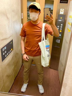 「CABALLERO（キャバレロ）のアイテム（キャップ）」を使った、わっくー！さん（メンズ・170cm）の夏コーディネート