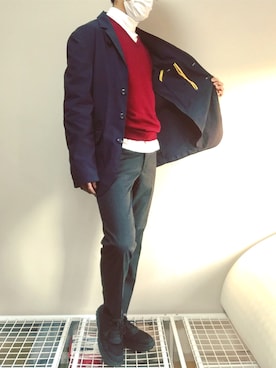 「Eddie Bauer（エディーバウアー）のアイテム（ジャケット/アウター）」を使った、あきらさん（メンズ・171cm）の冬コーディネート