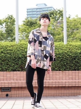 「アイテム（音楽/本・雑誌、ホワイト系）」を使った、スバルさん（メンズ・167cm）の夏コーディネート