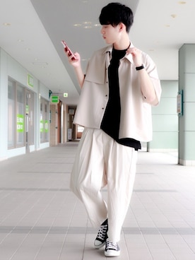 「アイテム（雑誌、ブラック系）」を使った、スバルさん（メンズ・167cm）の夏コーディネート