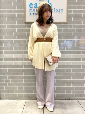 「earth music&ecology（アースミュージックアンドエコロジー）のアイテム（ハンチング/ベレー帽）」を使った、Ruiさん（レディース・153cm）の冬コーディネート