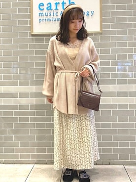 「消えそうな色コーデ」｜Ruiさん（レディース・153cm）の冬コーディネート