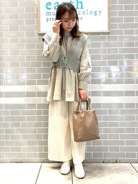 「earthstaff」｜Ruiさん（レディース・153cm）の春コーディネート