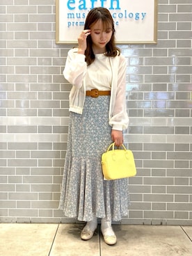 「earth music&ecology（アースミュージックアンドエコロジー）のアイテム（ボストンバッグ）」を使った、Ruiさん（レディース・153cm）の春コーディネート