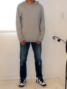 「Paul Smith（ポールスミス）のWASHED RED CAST JEANS / 282101 300Z（デニムパンツ、ブルー系）」を使った、しましさん（メンズ・182cm）の秋コーディネート