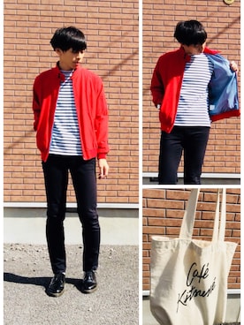 「アイテム（ブルゾン）」を使った、わくさんさん（メンズ・185cm・30代）の秋コーディネート