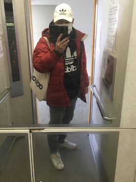 「アディダスコーデ」｜「アイテム（腕時計）」を使った、はまちゃんさん（メンズ・167cm）の冬コーディネート