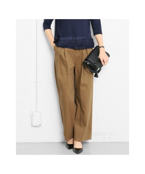 URBAN RESEARCH DOORS（アーバンリサーチドアーズ）の「コットンタックワイドパンツ（パンツ・レディース・KHAKI/BEIGE/BLACK・36/38/40）」の11枚目の写真