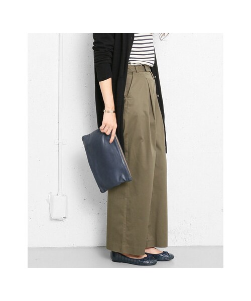 URBAN RESEARCH DOORS（アーバンリサーチドアーズ）の「コットンタックワイドパンツ（パンツ・レディース・KHAKI/BEIGE/BLACK・36/38/40）」の5枚目の写真