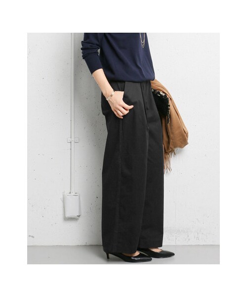 URBAN RESEARCH DOORS（アーバンリサーチドアーズ）の「コットンタックワイドパンツ（パンツ・レディース・KHAKI/BEIGE/BLACK・36/38/40）」の9枚目の写真