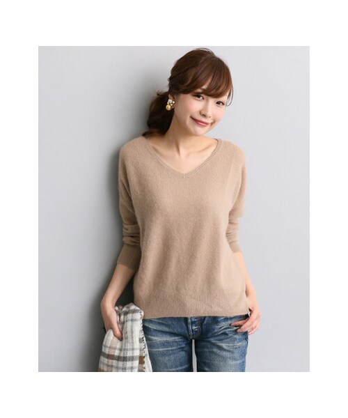 URBAN RESEARCH ROSSO WOMEN(アーバンリサーチ ロッソ)の「ソフトウールオーバープルオーバー(トップス・レディース・BEIGE/PINK/RED/NAVY/GRAY・FREE)」の6枚目の写真