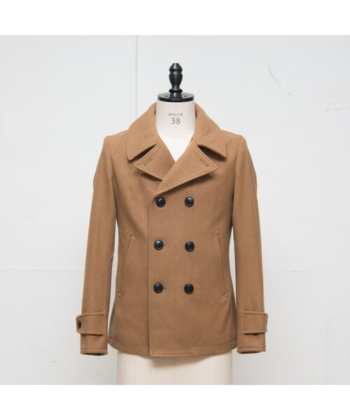 Audience（オーディエンス）の「ピュアウールメルトンPコート（ピーコート・レディース・ブラック/チャコールグレー/ネイビー/ネイビー系/ロイヤルブルー/ワインレッド/レッド/グリーン/キャメル/マスタード・S/M/L/XL）」の3枚目の写真