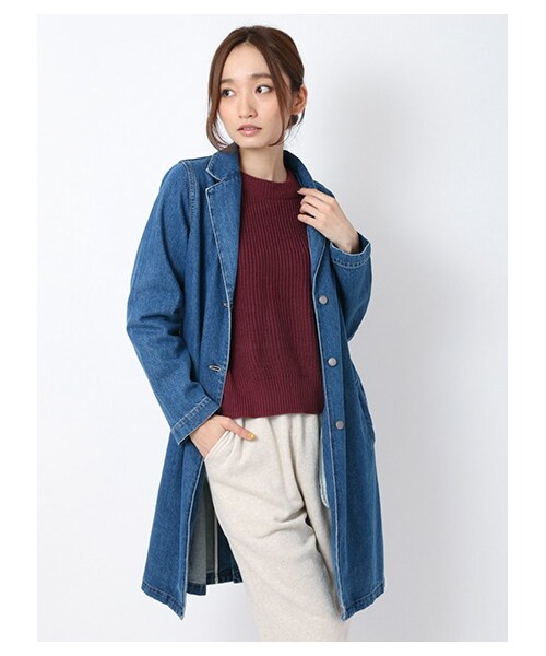SEVENDAYS=SUNDAY（セブンデイズサンデイ）の「・CONE DENIM チェスターコート（ジャケット/アウター・インディゴ/ライトインディゴ・M/L）」の3枚目の写真