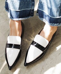 DHOLIC | フェイクレザーポインテッドトゥローファー(その他シューズ)