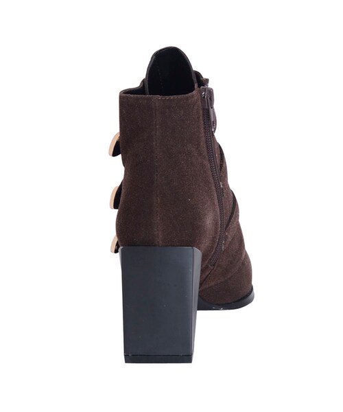 EVRIS（エヴリス）の「3連バックルショートブーツ（シューズ・レディース・ブラック/ブラウン）」の7枚目の写真