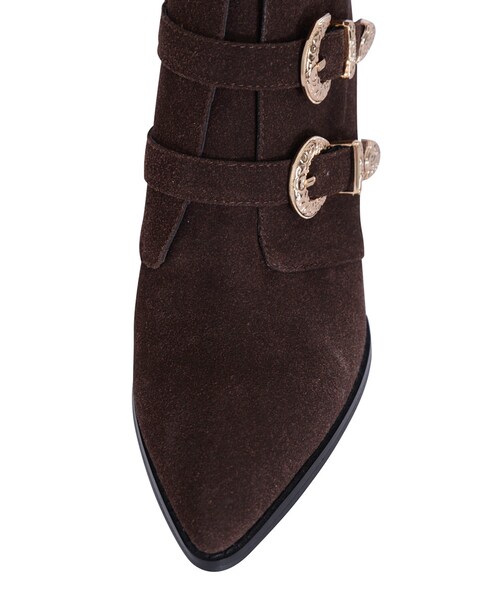 EVRIS（エヴリス）の「3連バックルショートブーツ（シューズ・レディース・ブラック/ブラウン）」の8枚目の写真