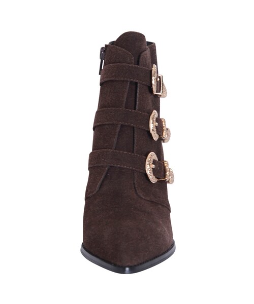 EVRIS（エヴリス）の「3連バックルショートブーツ（シューズ・レディース・ブラック/ブラウン）」の5枚目の写真