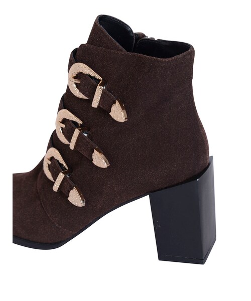 EVRIS（エヴリス）の「3連バックルショートブーツ（シューズ・レディース・ブラック/ブラウン）」の9枚目の写真
