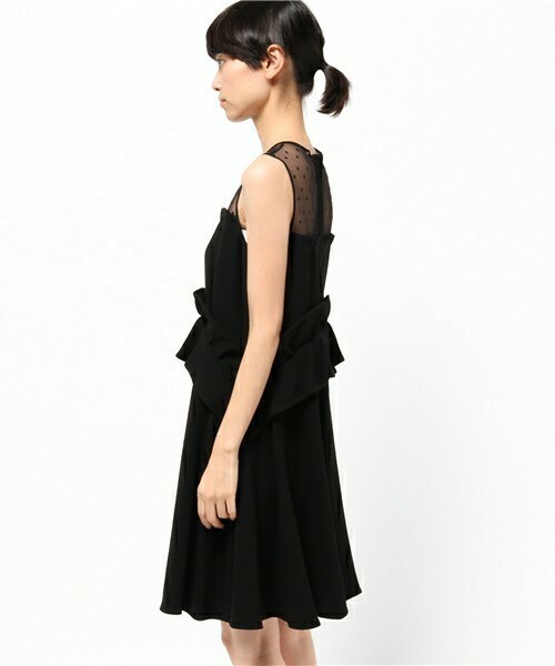レキサミ シースルー ワンピース 美品 REKISAMI（レキサミ）の「REKISAMI 胸元シースルーワンピース