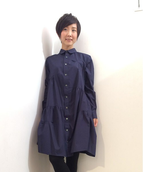 gomme(ゴム)の「ダーツアップワンピース(シャツワンピース・レディース・ホワイト/ブラック/ネイビー・MEDIUM)」の17枚目の写真