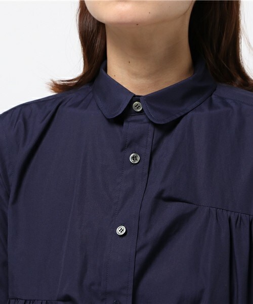 gomme(ゴム)の「ダーツアップワンピース(シャツワンピース・レディース・ホワイト/ブラック/ネイビー・MEDIUM)」の8枚目の写真