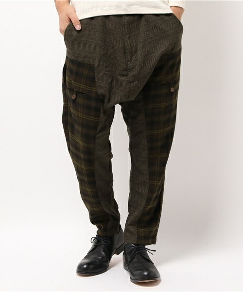 FRAPBOIS（フラボア）の「チェックダイ（その他パンツ・メンズ・ネイビー/ブラウン・2/3）」の2枚目の写真