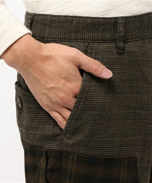 FRAPBOIS（フラボア）の「チェックダイ（その他パンツ・メンズ・ネイビー/ブラウン・2/3）」の7枚目の写真